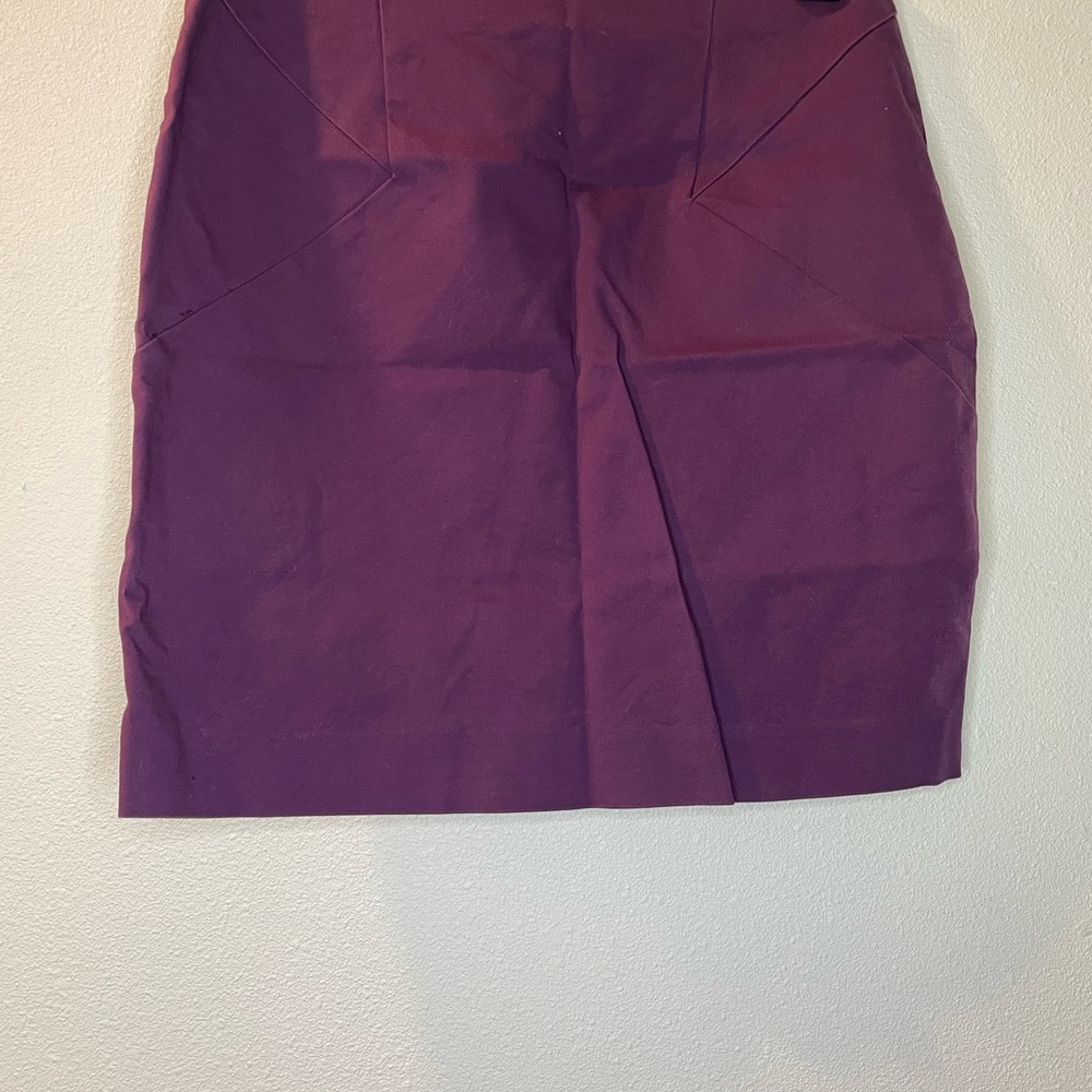 Kate Spade Saturday Women Size 4 Deep Purple Stretch Mid-Thigh Pencil Skirt